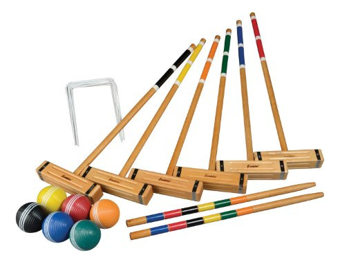 Set De Croquet Franklin Sports Classic Con 6 Pelotas Y 6 Maz