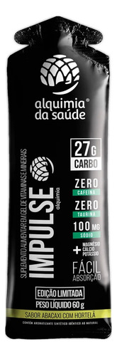 Impulse Gel 27g Carbo Alquimia Da Saude (box 15 Sachês) Sabor Abacaxi Com Hortelã