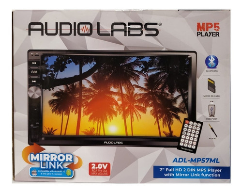 Autoestéreo 7puLG Audio Labs Usb Bluetooth Adl-mp57ml 50 Wx4