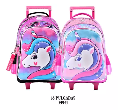 Mochila Carro Footy 18 pulgadas UNICORNIO