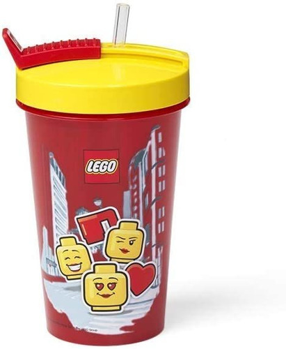 Lego Vaso De Agua Con Popote, Botella Portátil Para Llevar