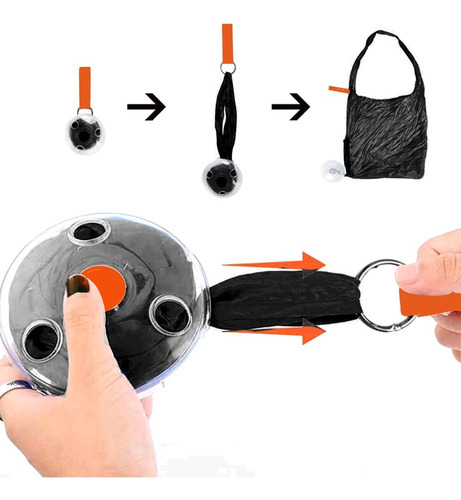 Imagen 7 de 9 de Bolsa Ecológica Enrollable Portátil Resistente Con Estuche