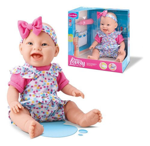 Boneca Lovely Babies Faz Xixi Com Acessórios Bambola - 769