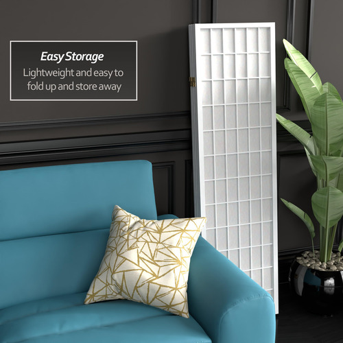 Red Lantern Wp60-wht-4p Pantalla Plegable 4 Paneles Color Nombre Del Diseño Blanco