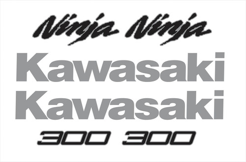 Kit Adesivo Faixas Compatível Kawasaki Ninja 300 Azul Nj001
