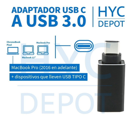 Imagen 5 de 10 de Adaptador Usb C A Usb 3.0 Compatible Nuevas Macbook
