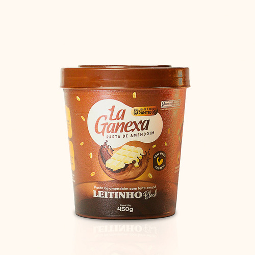 Suplemento Em Pasta De Amendoim La Ganexa Sabor Leitinho Black Com Whey Protein 450g