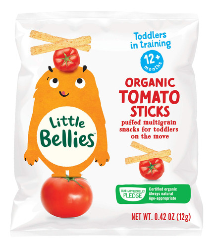 Little Bellies Palitos De Tomate Organico, Bolsa De 0.42 Onz