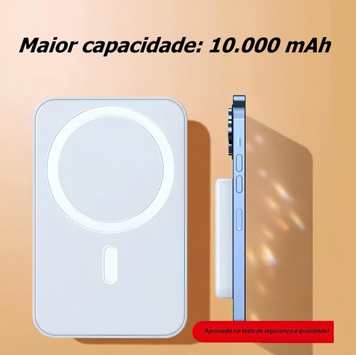 Carregador Portátil Compatível Com Apple iPhone 10.000 Mah Power Bank Carregador De Indução Para iPhone Bateria Magsafe Magnético Ios Carregamento Turbo Fonte Sem Fio Mag Safe Bateria Para iPhone Brco