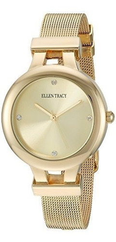 El Reloj De Acero Y Metal De Cuarzo Para Mujer Ellen Tracy,