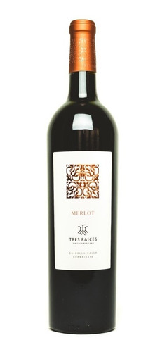 Imagen 1 de 3 de Vino Tinto Tres Raíces Merlot 750 Ml