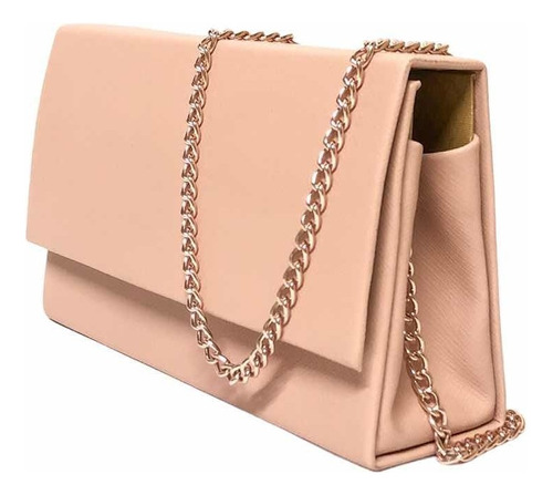 Bolsa Clutch Feminina Tons De Nude Madrinha Festa Casamento Cor Nude/Rosê