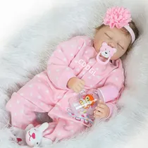 Comprar Cddgl Muñecas Realistas Reborn Girl ,muñeca Realista De 55cm Con Ojos Recién Nacidos, Vida Real Con Cuerpo Suave Y Pesado, Viene Con Ropa, Chupete, Babero, Etc, Para Niños A Partir De 3 Años