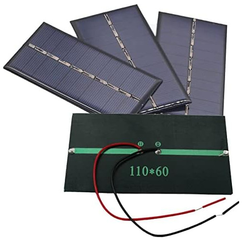 4 Paneles Solares Mini De 5v 6v 1w Energía Solar, Celd...