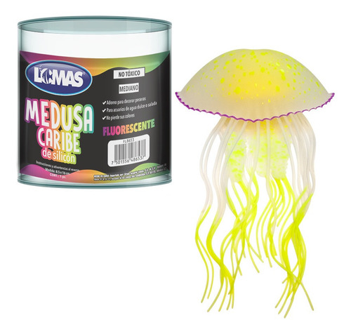 Decoración Medusa Caribe Fluorescente Colores Surtidos