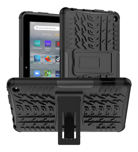 Funda Tpu+pc Con Textura De Neumático Para Amazon Kindle Fir