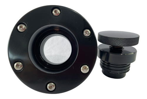 Tampa Combustivel Billet Pusch Click Embutida F100 Black Top