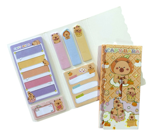 Pack 4 Set Block Notas Adhesivas Capibara Capybara *4