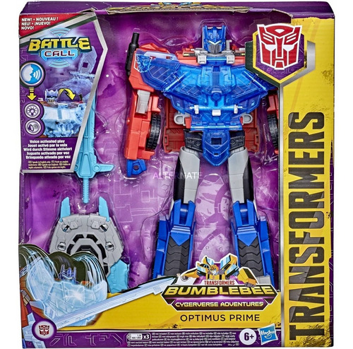 Figura Optimus Prime Battle Call Transformers Cyberverse 