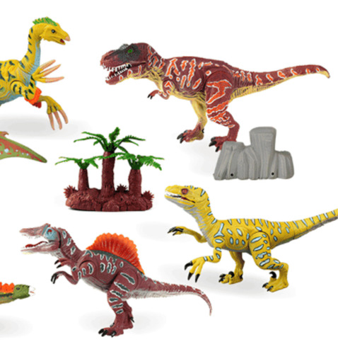 Dinosaurios De Juguete Con Movimiento Para Niños Kit Con 6 P