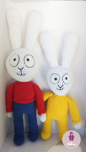 Conejo Simón + Gaspar Tejido A Crochet. Conejito Amigurumi