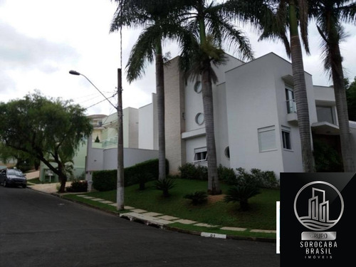 Espetacular Sobrado Com 4 Dormitórios À Venda, 500 M² Por R$ 2.800.000 - Condomínio Lago Da Boa Vista - Sorocaba/sp, Próximo Á Padaria Real. - Ca00069 - 67650829