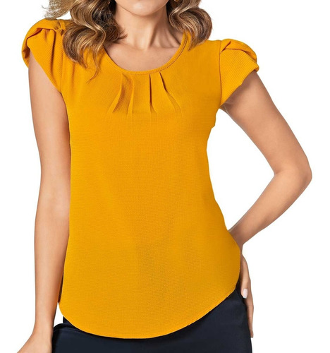 Blusa Casual Dama Gsv 1642 Amarillo Chi-xgd 105-592 T3