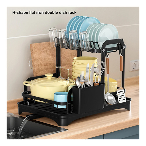 Escurridor De Platos Con Drenaje Automático