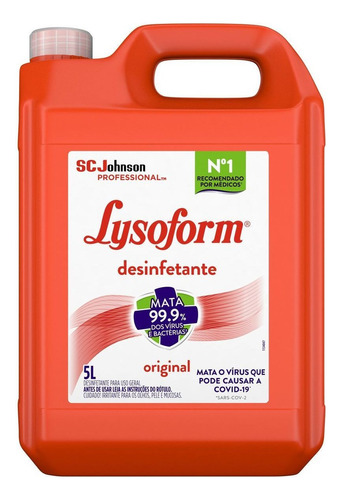 Desinfetante uso geral Lysoform galão 5L