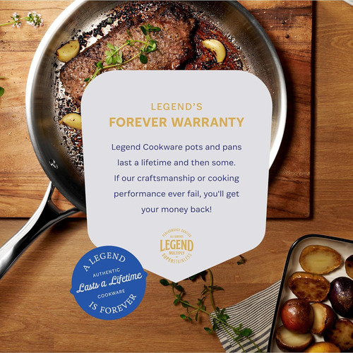 Batería De Cocina Legend Cookware Acero Inoxidable 3 Capa...