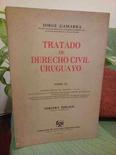 Tratado De Derecho Civil Uruguayo Tomo 9 Gamarra