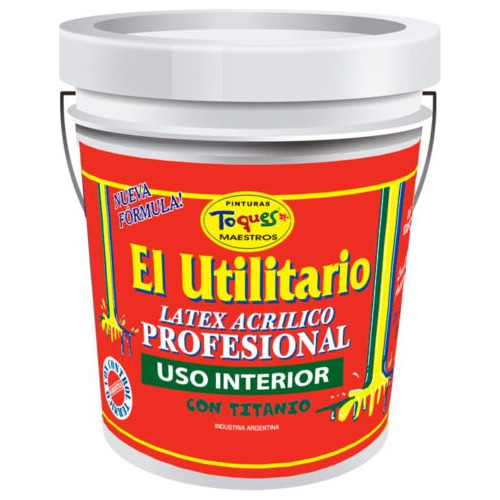 Pintura Economica Latex El Utilitario Interior Blanco 20 Lt