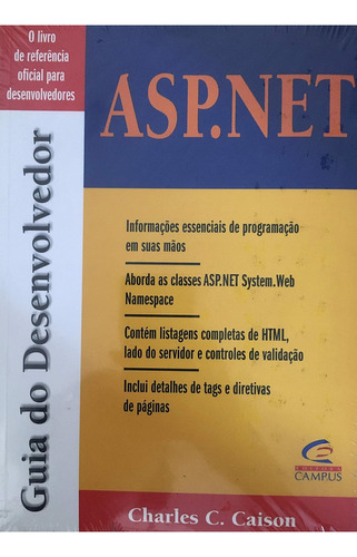 Livro Asp.net - Guia Do Desenvolvedor, De Matthew. Editora Campus, Edição 1 Em Português, 2001