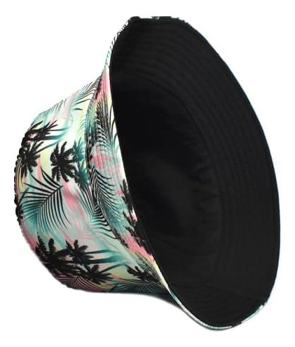 Sombrero De Pescador Unisex Con Estampado De Palmeras, Rever