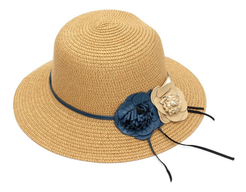 Sombrero Mujer Playa Evento Fashion Mod Flowers Hippie Chic 