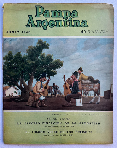 Revista Pampa Argentina Molina Campos Solo Tapa Junio 1946