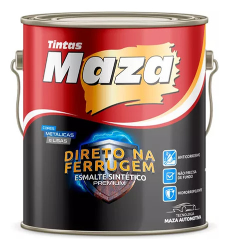 Maza Esmalte Sintético Direto Na Ferrugem Marrom 3,6l