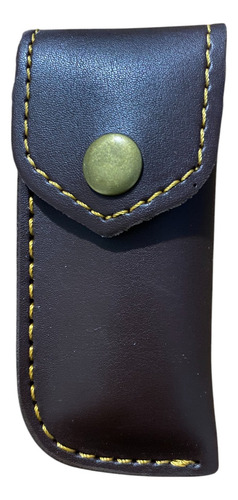 Excelente Navaja Acero Damasco Con Funda Gris