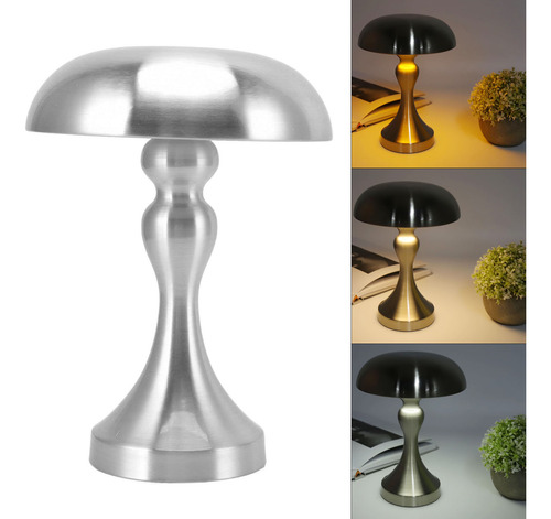 Lámpara De Mesa Recargable En Forma De Hongo De 3 Velocidade