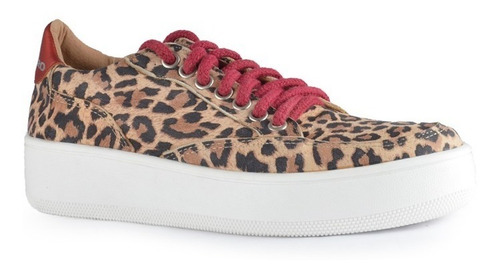 Imagen 3 de 9 de Zapatillas Zapatos Sneakers De Mujer De Cuero Khan - Ferraro