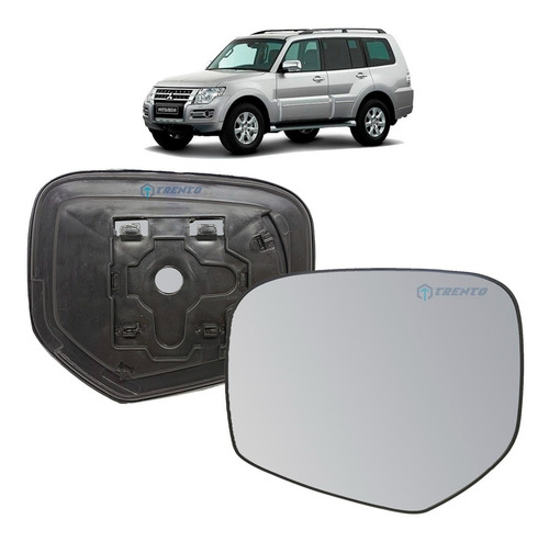 Lente De Retrovisor C/ Base L200 Triton / Pajero 08 A 15 Esq
