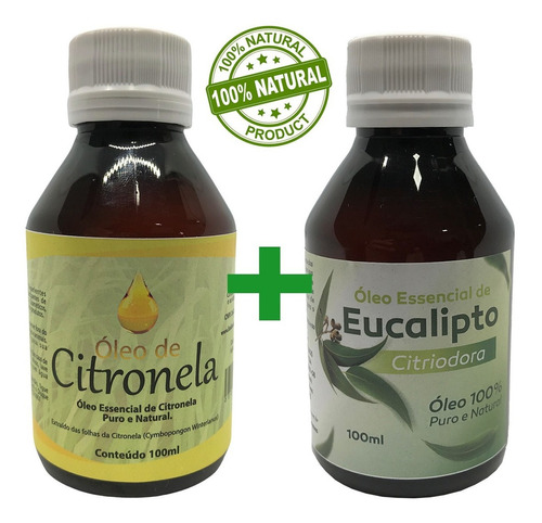 Kit Óleo Puro Citronela + Eucalipto - 100ml