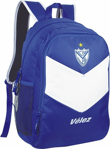 Mochila Escolar Futbol Equipo Lic Oficial Velez Sarsfield 