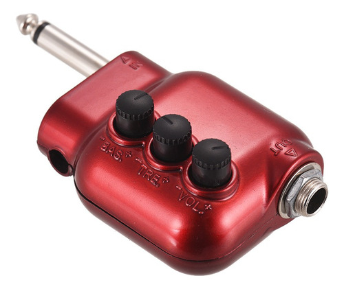 Mini Pr-amplificador Preamp 6.35mm Plug Com Bass Treble Eq