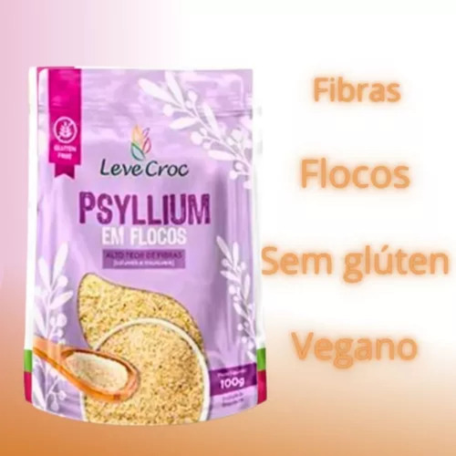 Psyllium Em Floco Solúvel Com Água 100g Fibra Solúvel