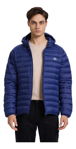 Parka Hombre Básica Lisa Azul Oscuro Fashion's Park