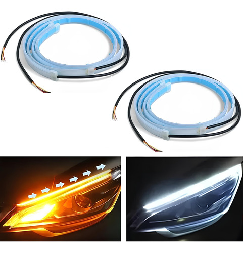 2pcs 60cm Tira Led Drl Flexible Direccional Secuencial Auto