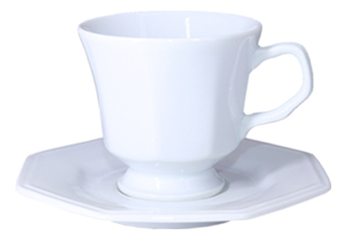 8 Xícaras Chá Com Pires Prisma Porcelana Schmidt 2a Linha