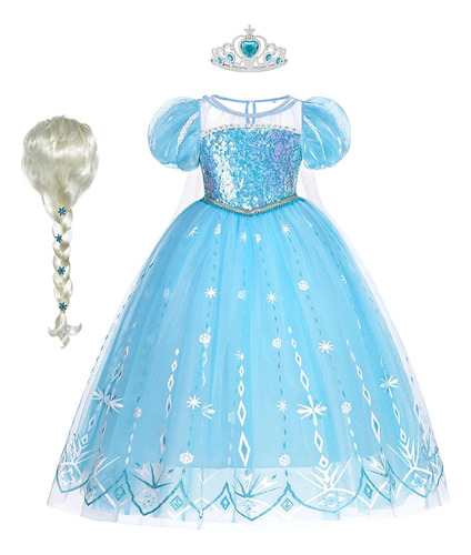 Vestido De Princesa Frozen Para Fiesta Para Niñas  Cosplay D