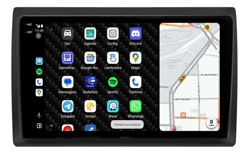 Central Multimidia Fiat Stilo 9p Carplay 4gb 64gb Android 14